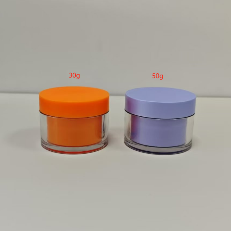 Factory Refillable PET Cream Cosmetic Packaging Jar Matte Cap 10g 30g 50g Cream Jar Container