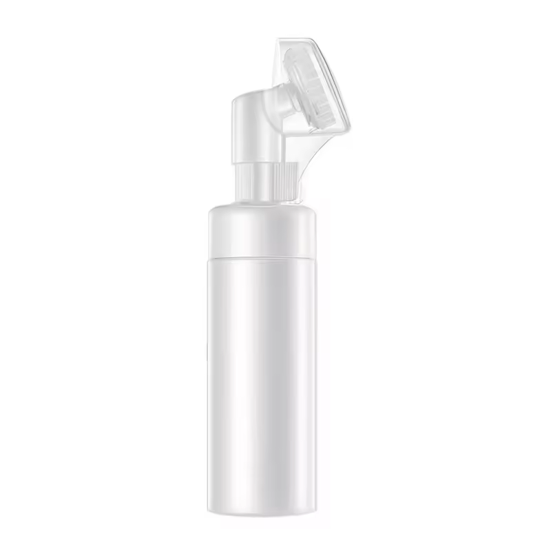 HDPE Plastic Cosmetic Packaging Lotion Massage Brush Clean Face Plastic Bottle