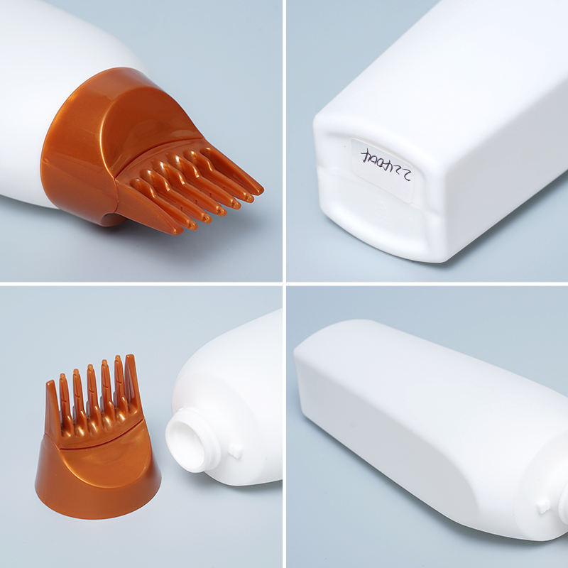New 170ml 180ml 240ml 300ml HDPE Plastic Oil Comb Smear Bottle Shampoo Dispenser Bottle Salon Hair Coloring Plastic Bottle