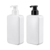 Cosmetic Packaging Empty HDPE Plastic 300ml Liquid Packaging Shampoo Bottle Skin Care Packaging square Plastic Shampoo Bottle