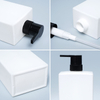 Large Capacity 500ml 750ml 1000ml Shanpoo Shower Gel Plastic square Bottles Custom