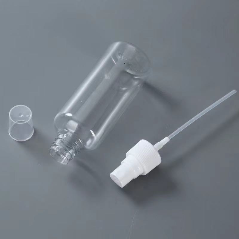 Factory Outlet 5ml 10ml 30ml 50ml 60ml 100ml Pet Spray Bottle Face Mist Clear Plastic Chloroform Spray Bottle