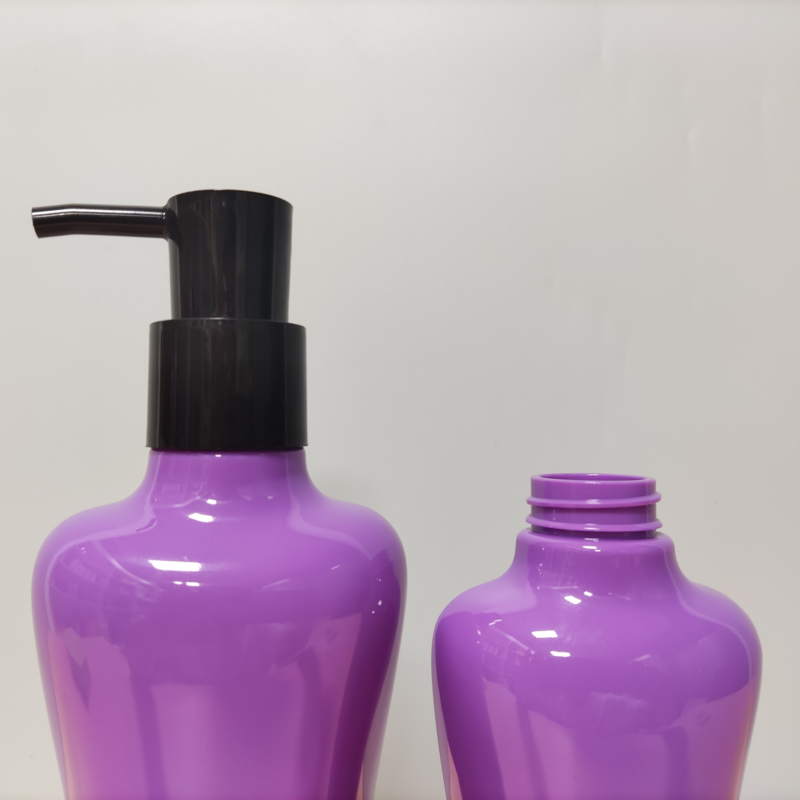 380ml 550ml Unique Shape Shampoo Shower Gel Lotion Bottles With Pump