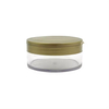 New Stock 240ml Plastic Transparent Round Powder Dispenser Jar for Powder Puff Mirror