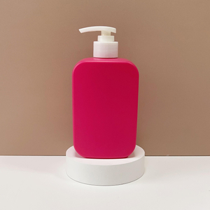 Factory Supply Cosmetics Packaging Container 450mlHDPE Empty Packaging square Plastic Shampoo Bottle Emulsion