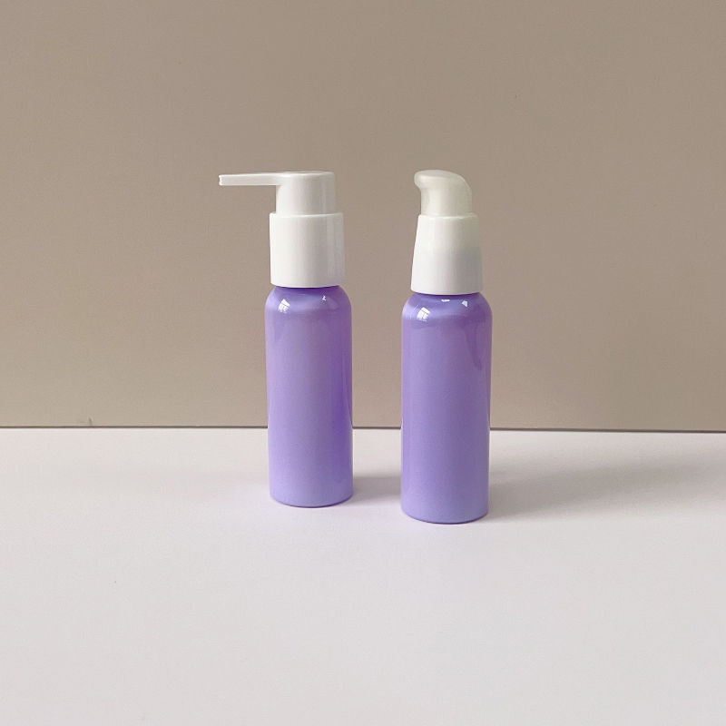 Custom 50ml Plastic PET Fancy Travel Size Portable Colorful Skincare Cosmetic Lotion Bottle With Pump