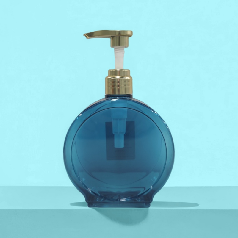 Factory Supply 430ml Petg Shampoo Body Wash Unique Shape Plastic Bottle