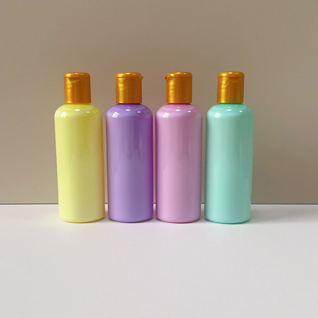 120ml Personal Care Lotion Packaging Container Clamshell Pet Round Extruded Plastic Bottle Shampoo Bottle