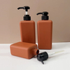 Factory Direct Sales 300ml 500ml Hdpe Empty square Shampoo Pump Bottle Soft Touch Bottle