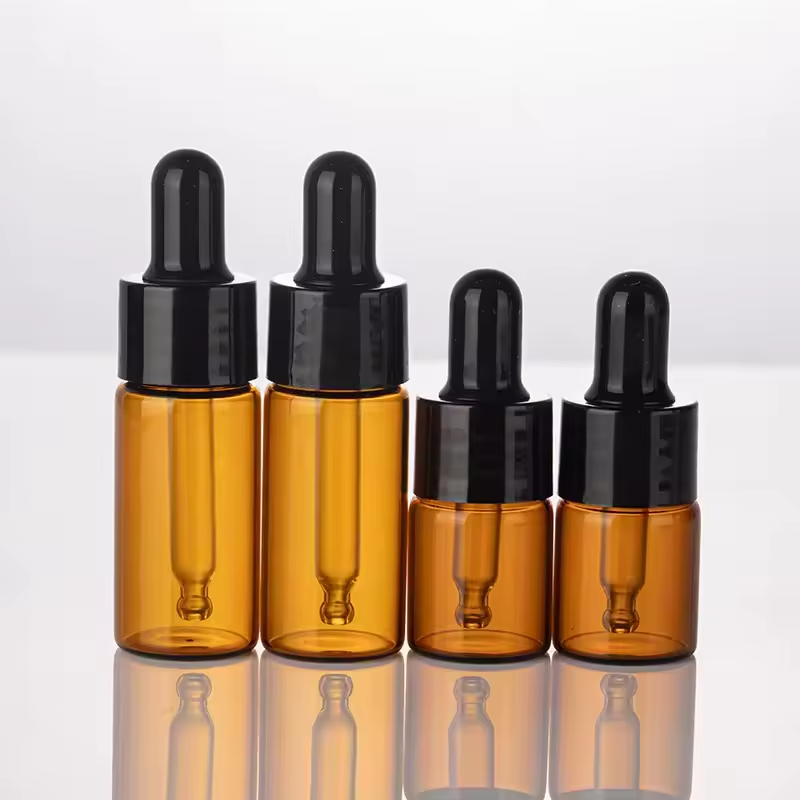 Factory Supplies 5ml 10ml 30ml PET Plastic Essential Oil Glass Dropper Bottles