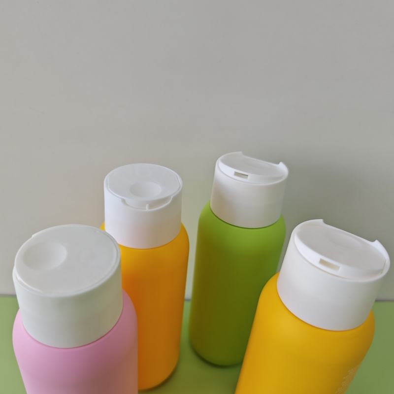 12oz HDPE Skin Care Cosmetics Packaging Plastic Squeeze Bottle With Disc Top Cap
