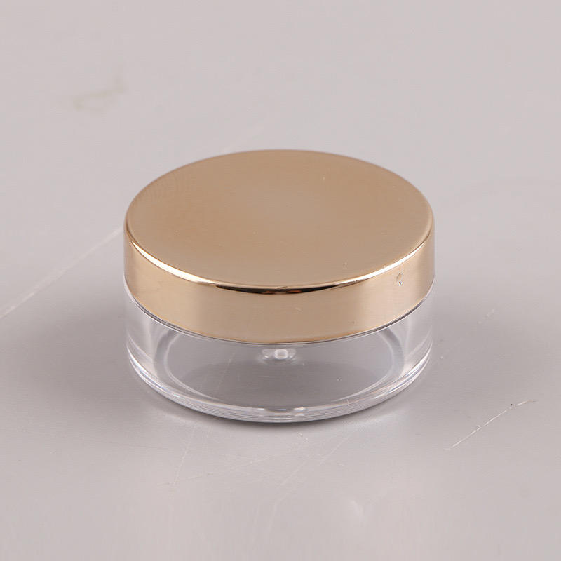 50ml to 360ml PET Plastic Cream Jar Transparent Body Skin Cream Jar With Gold Lid