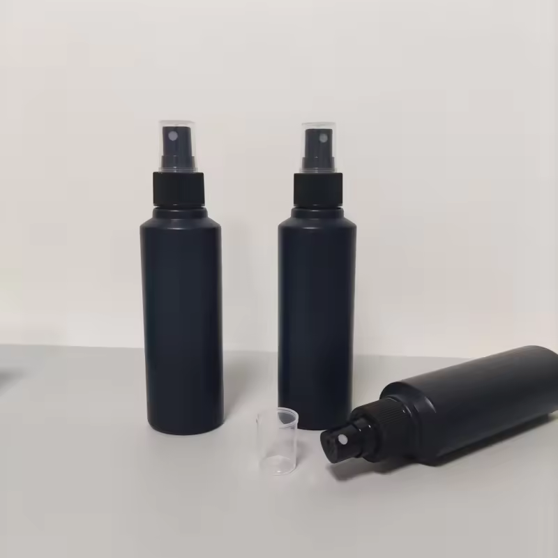 Factory Direct Empty 150ml HDPE Black Spray Plastic Bottle With Mist Sprayer