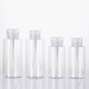 PET Plastic Eye Makeup Remover Bottle Empty 200ml Cosmetic Toner Nail Polish Makeup Remover Bottle With Pressure Pump