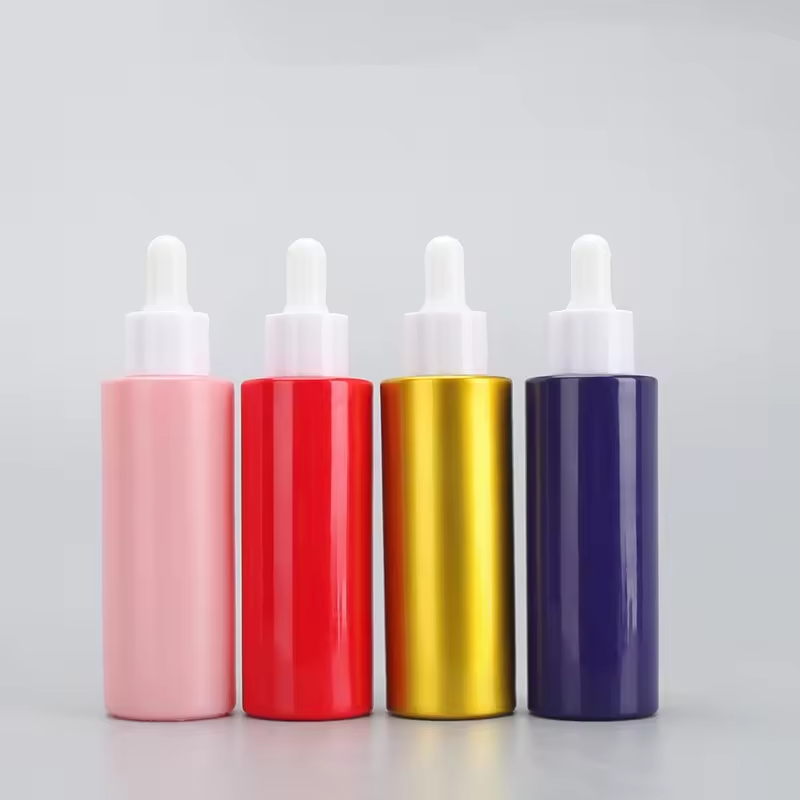 High-end Cosmetic Packaging 60ml 90ml Pet Plastic Dropper Bottle Hair Essence Bottle Serum Bottle