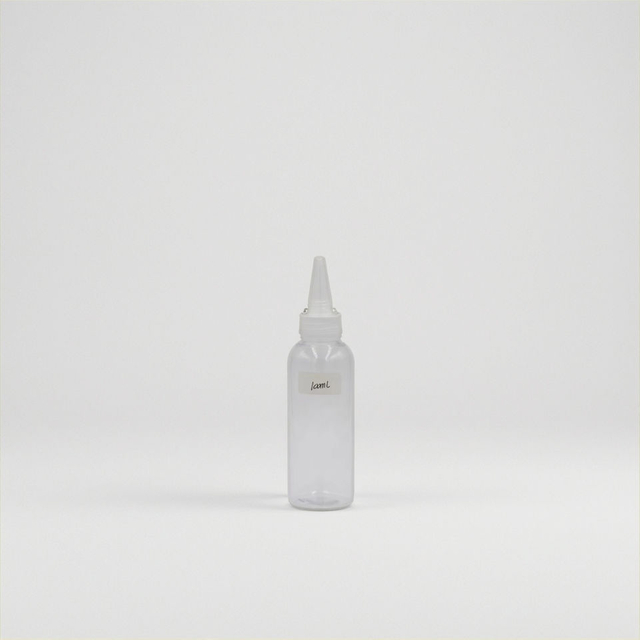 Transparent PET Hair Oil Bottle with Pump Sprayer 100ml-500ml Plastic Squeeze Pointed Mouth Bottle Sizes