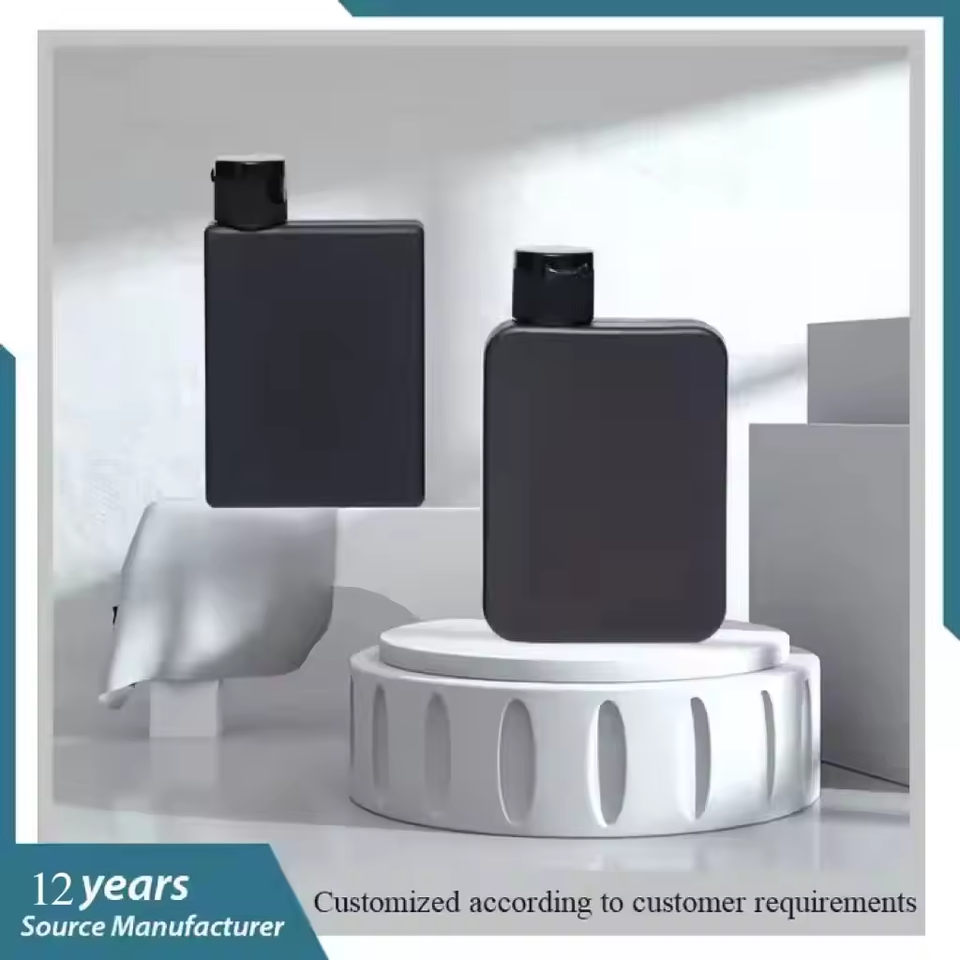 Direct Sales 200ml 300ml Clamshell Soft Touch HDPE Cosmetic Packaging Body Lotion Plastic Shampoo Bottle