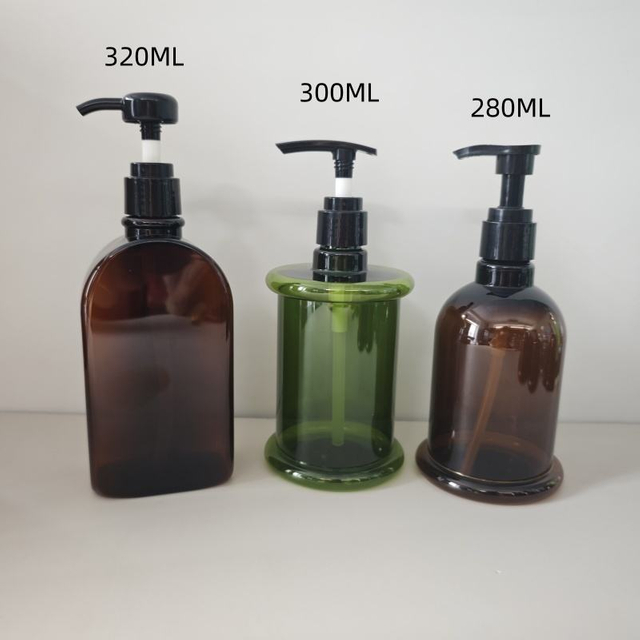 Custom Luxury 300ml 400ML 500ml PET Plastic Pump Bottle Shampoo Shower Gel Body Wash Bottle for Hotel Packaging