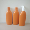12oz HDPE Cosmetics Packaging Squeeze Bottle Shower Gel Bottle With Flip Cap Soft Touch