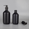 Custom Luxury Matte Black Frosted PET Plastic Pump Bottle Shampoo Bottle Cosmetic Packaging