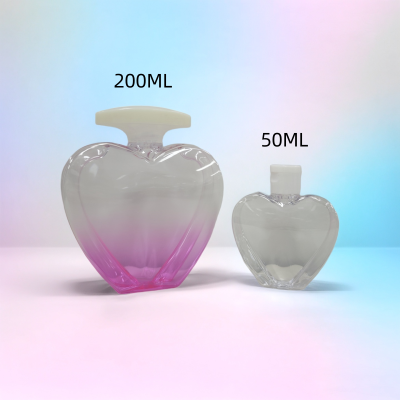 Luxury 50ml 200ml 380ml 500ml Petg Shampoo Shower Gel Cosmetic Packaging Plastic Heart Shaped Bottle