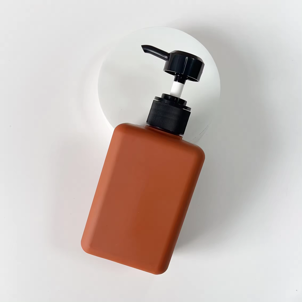 Factory Direct Sales 300ml 500ml Hdpe Empty square Shampoo Pump Bottle Soft Touch Bottle