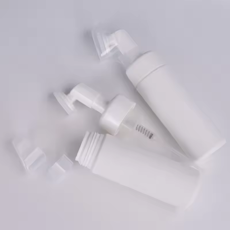 HDPE Plastic Cosmetic Packaging Lotion Massage Brush Clean Face Plastic Bottle