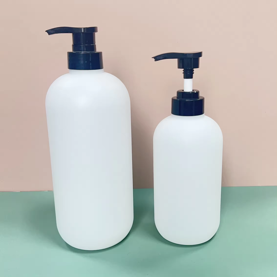 550ml 1000ml Hdpe Refillable Liquid Soap Shower Gel Shampoo Dispenser Cosmetic Container Plastic Bottle
