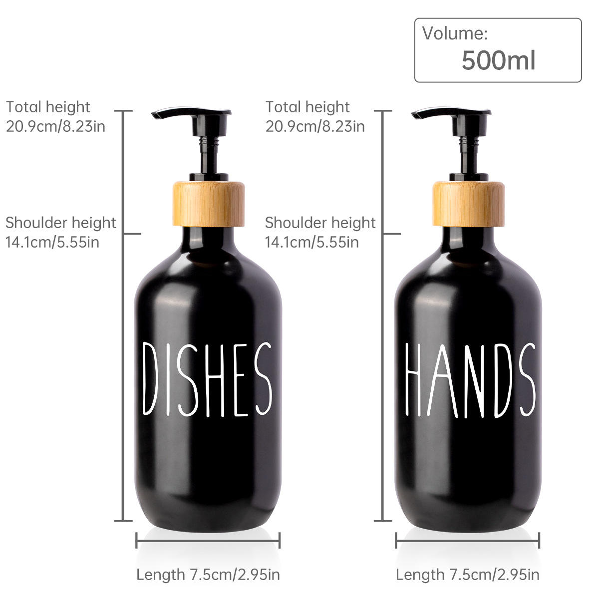 Custom Luxury Matte Black Frosted PET Plastic Pump Bottle Shampoo Bottle Cosmetic Packaging
