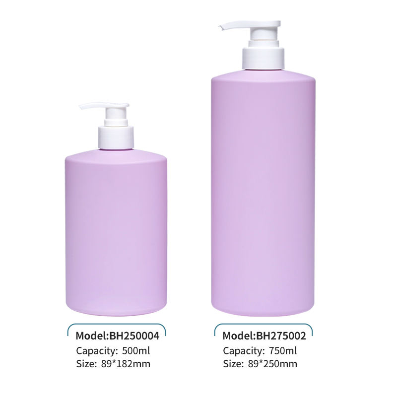 Luxury 500ML 750Ml HDPE Shampoo Plastic Bottle With Soft Touch