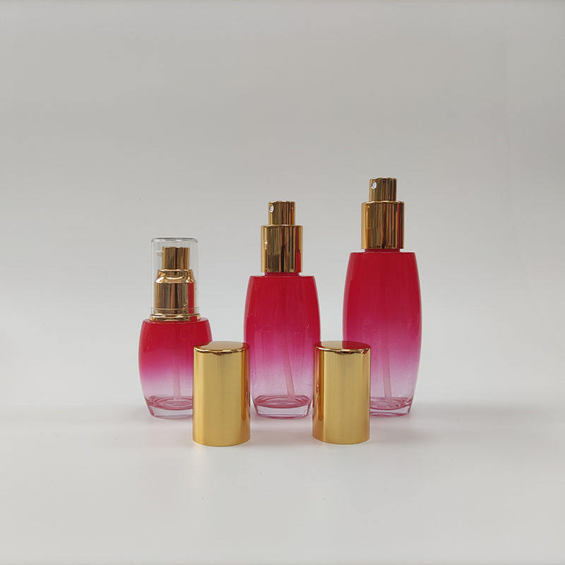 New Design Luxury Thick Bottom clear Cosmetic Serum Lotion Pump Bottle Jars Dropper Bottle Skincare Packaging