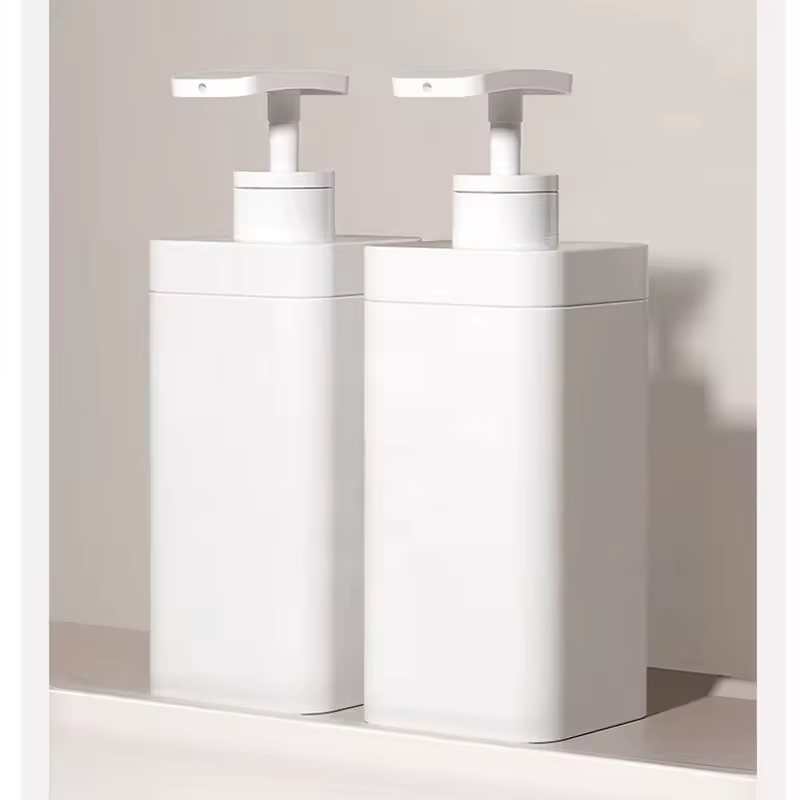 500ml 720ml HDPE Plastic Body Wash Bottle Visible Liquid Level Line Shampoo Bottle Cosmetic Emulsion Packaging Container