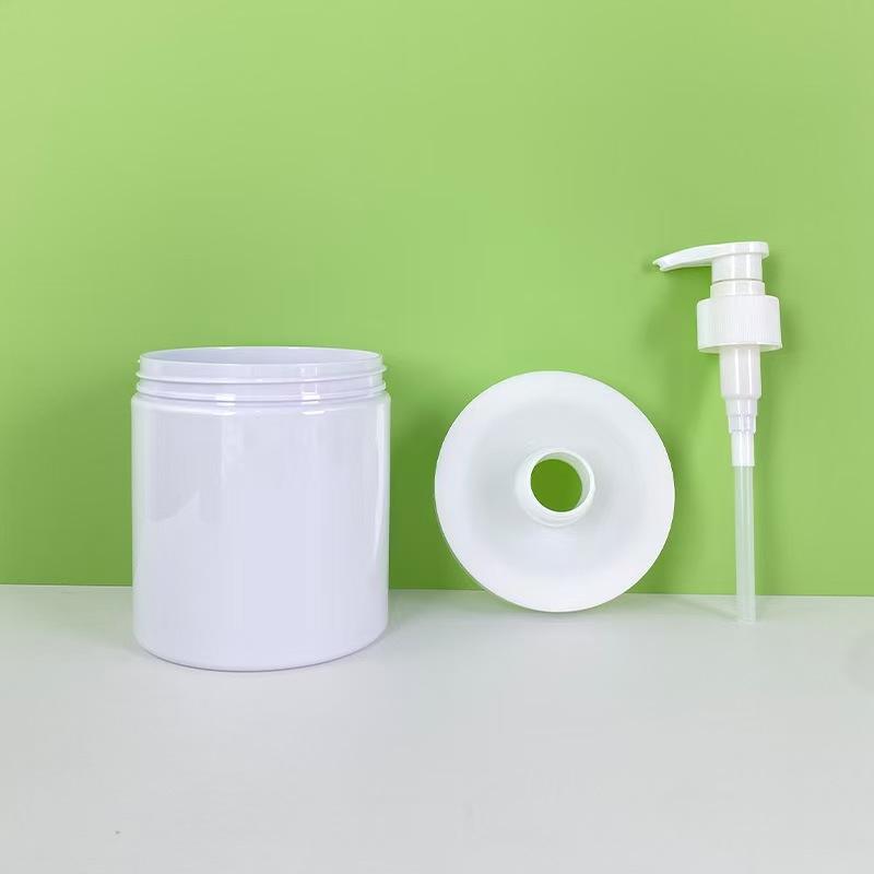 150ml-600ml PET Plastic Pump Bottle Shampoo Shower Gel Jar With Pump