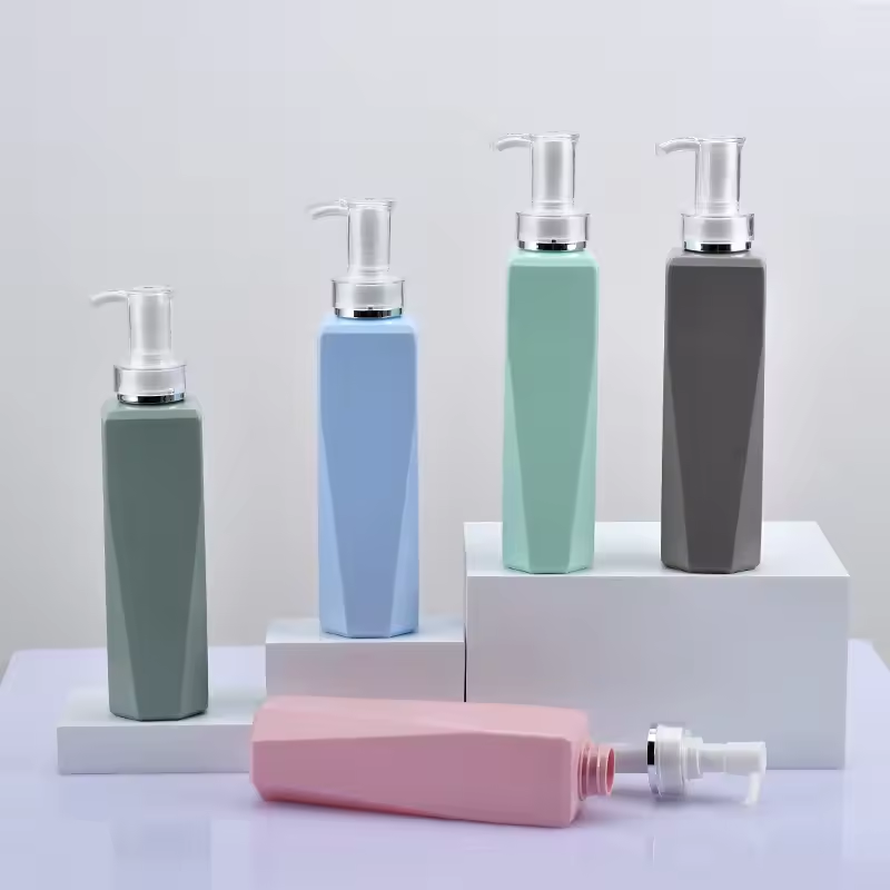 Luxury Cosmetics Packaging 450ml Empty PETPlastic Bottle Cosmetic Packaging Shampoo Bottle With Pump