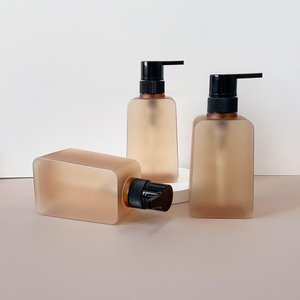Factory Supply 50ml 250ml 450ml 750ml Petg Shampoo Body Wash square Frosted Plastic Bottle