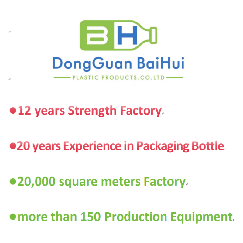 Factory in Stock 16oz PET Plastic Square Bottle Wide Mouth Packaging Bottles