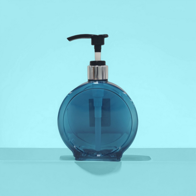 Factory Supply 430ml Petg Shampoo Body Wash Unique Shape Plastic Bottle