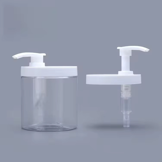 150ml-600ml Pet Plastic Pump Bottle Shampoo Shower Gel Wide Mouth Bottle With Pump