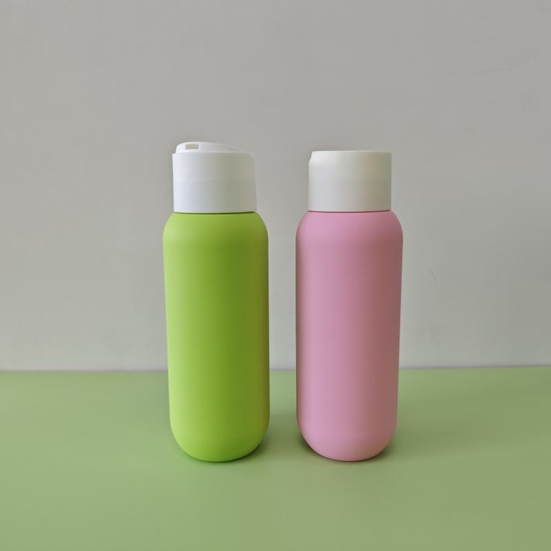 12oz HDPE Skin Care Cosmetics Packaging Plastic Squeeze Bottle With Disc Top Cap