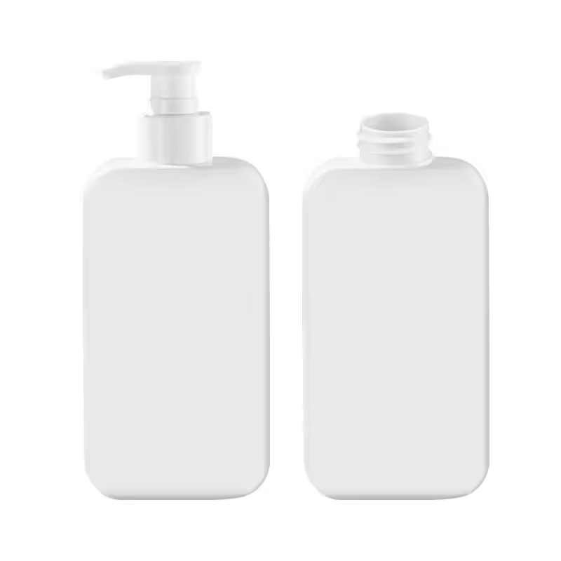 Cosmetic Packaging Empty HDPE Plastic 300ml Liquid Packaging Shampoo Bottle Skin Care Packaging square Plastic Shampoo Bottle