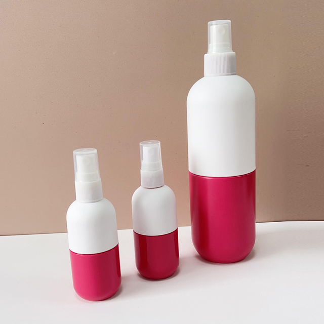 Factory in Stock Selling Bottle 60ml Petg Cosmetics Plastic Packaging Sprayer Two-color Bottle