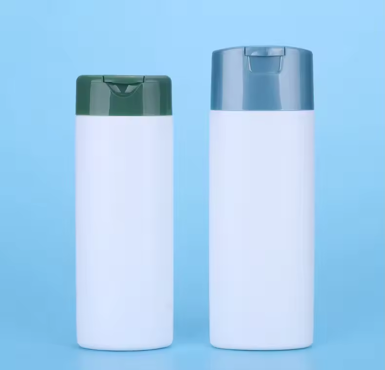 Deluxe Custom Body Wash Plastic Bottle Flat Bottle 400ml Shampoo Conditioner Lotion Pump Plastic Refillable Bottle