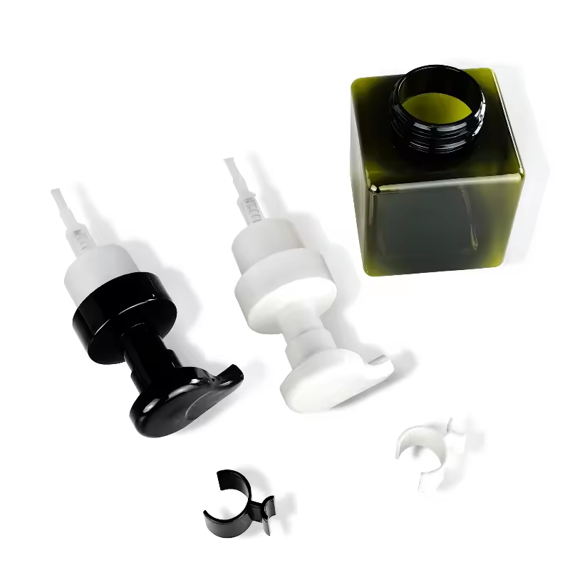 Empty 250ml PET Plastics square Hand Wash Mousse Foam Bottle Colored Plastic Foam Pump Bottle