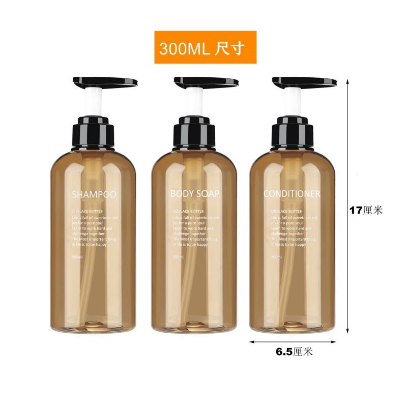 Wholesale 200ml 300ml Empty Hand Wash Bottle Green Pet Plastic Shampoo Lotion Pump Bottle Conditioner Plastic Bottle 50ml