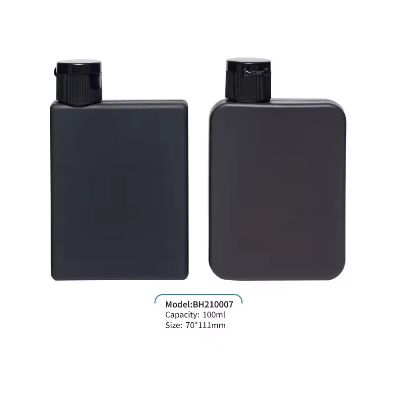 Direct Sales 200ml 300ml Clamshell Soft Touch HDPE Cosmetic Packaging Body Lotion Plastic Shampoo Bottle