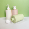 Factory Supply 500ml Hdpe Shampoo Shower Gel Body Lotion Pressed Flat Shoulder Round Plastic Bottle