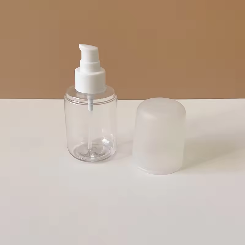 Travel Cosmetics 100ml Pet Mini Sprayer Bottle Plastic Bottle With Outer Cap