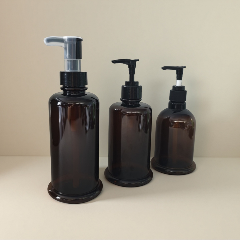 Custom Luxury 300ml 400ML 500ml PET Plastic Pump Bottle Shampoo Shower Gel Body Wash Bottle for Hotel Packaging