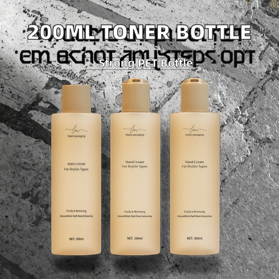 Ready Stock 200ml Frosted Disc Top Cap Flip Top Bottle Empty Plastic Toner Bottle