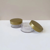 New Stock 240ml Plastic Transparent Round Powder Dispenser Jar for Powder Puff Mirror